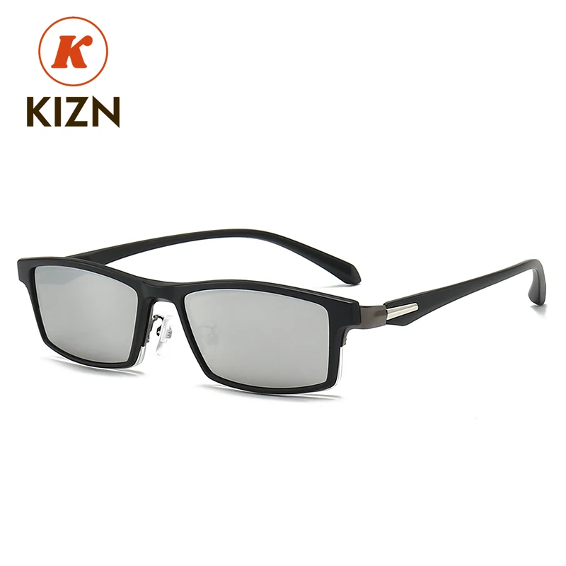KIZN Sports Half Frame Polarized Myopia Sunglasses 6 In1 Alloy Men Women Magnetic Clip Glasses Optical Prescription Eyewear-0.5