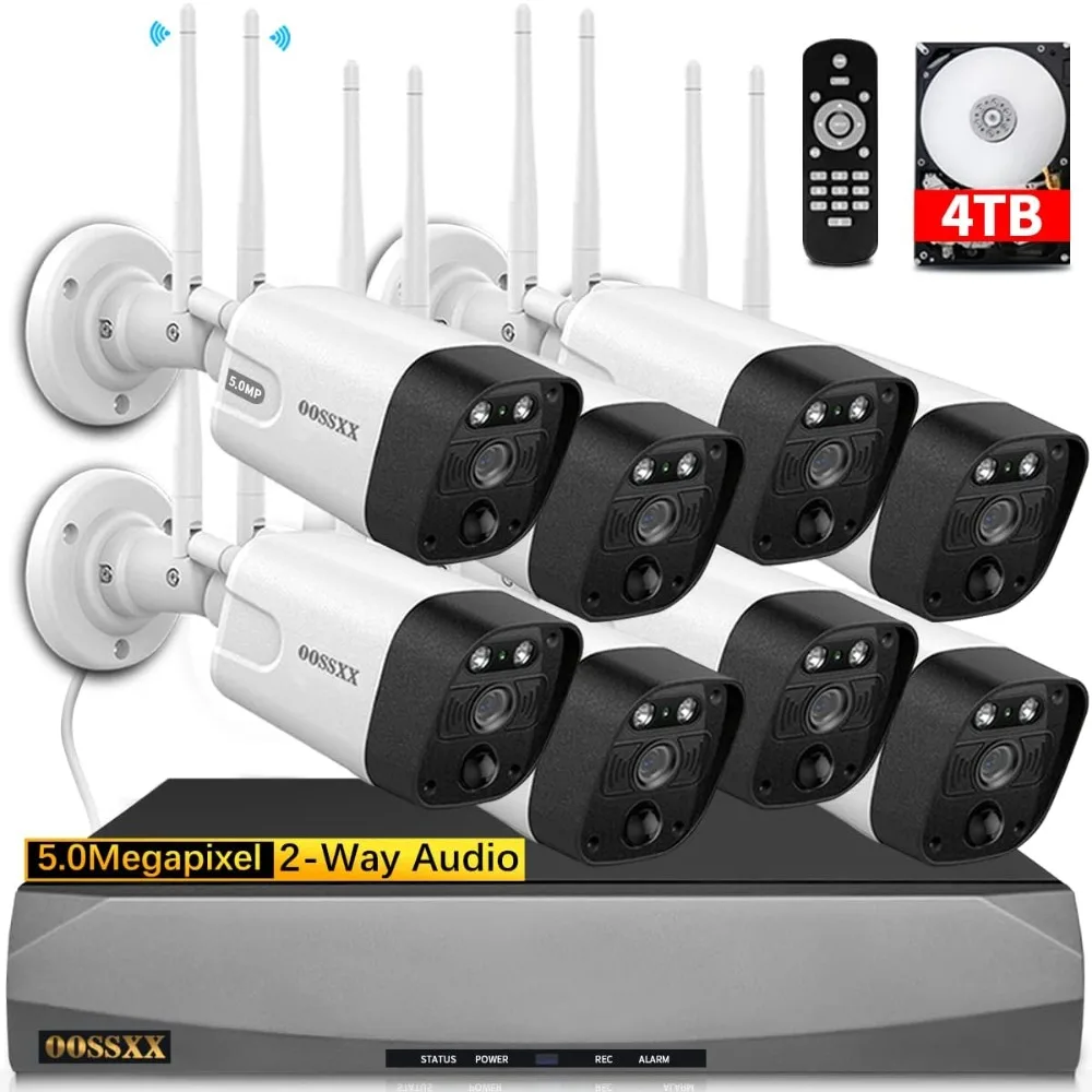 Dual Antennas Outdoor Wireless Security Camera System Video Surveillance