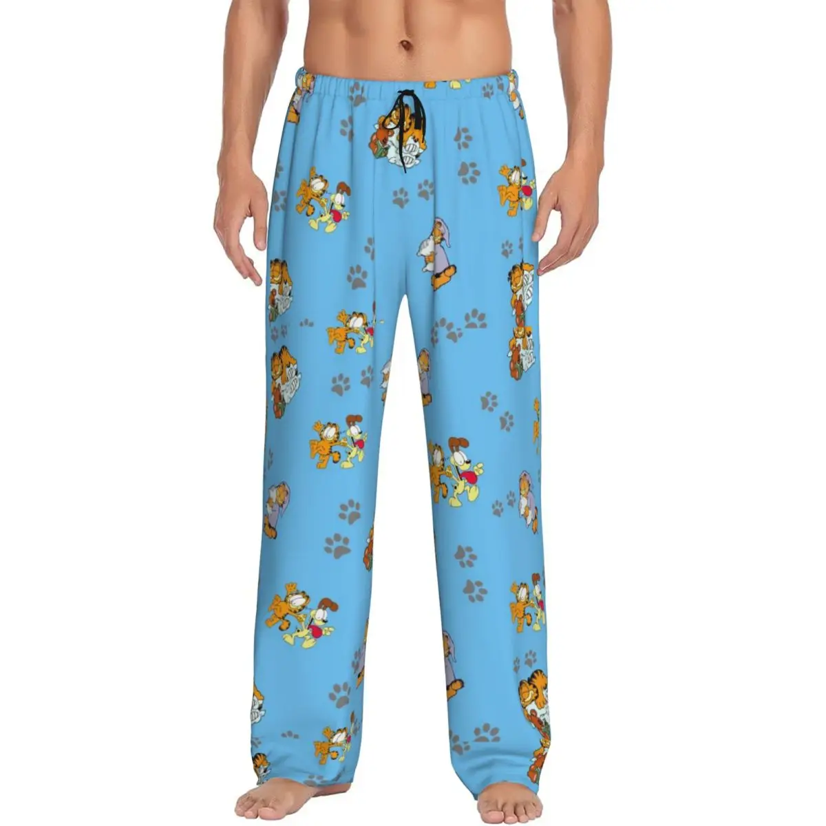 

Custom Print Men's Funny Cat G-Garfields Pajama Pants Sleepwear Sleep Lounge Bottoms with Pockets