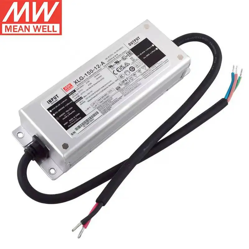 TaiWan MEAN WELL XLG-150-12-A Constant Voltage LED lighting Driver  Buit-in active PFC Function AC-DC indoor outdoor IP67