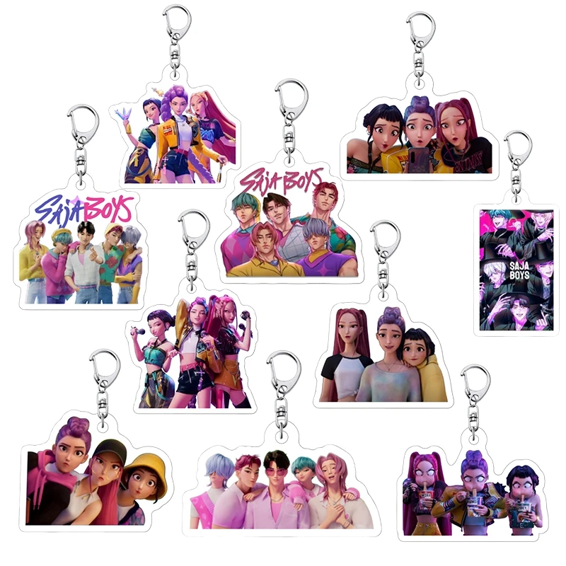 LLavero de demonio K-pop de Anime, figuras de Mira Zoey, colgante acrílico, accesorios para mochila, funda de teléfono, abalorio, regalo de recuerdo de fiesta para niños