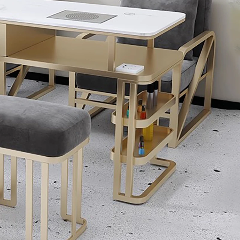 

Desk With Drawers Elegant Italian Chic Nail Table Profesional Luxury Nail Rustic Glamour Table Onglerie Nail Salon Furniture