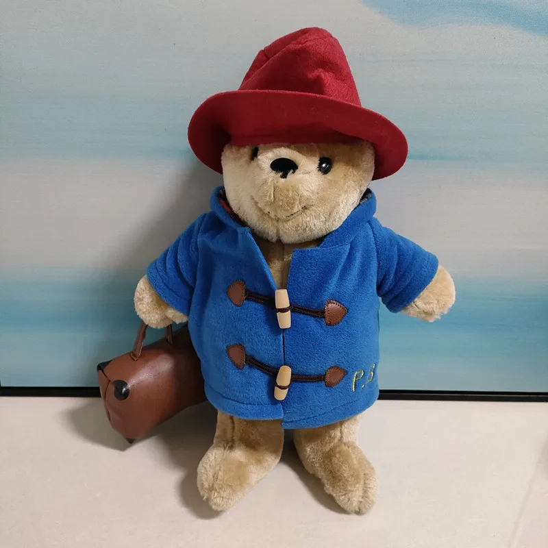 Official Paddington Bear Movie Cartoon Plush Toy Sofe Stuffed Dolls 35cm High Quality Birthday Gift For Children