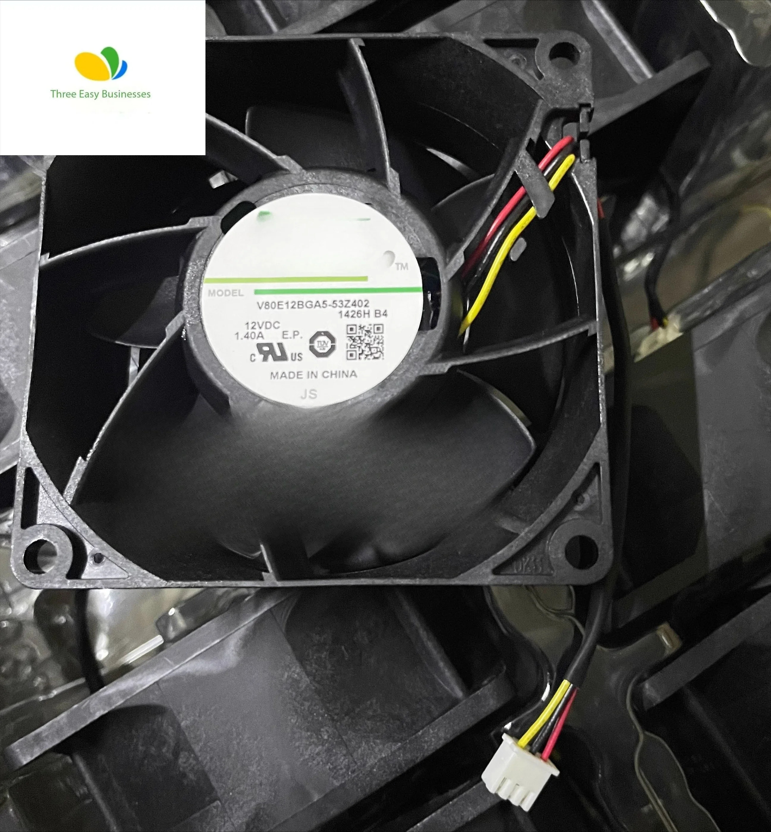 

New V80E12BGA5-53Z402 8038 12V 1.40A Three wire Cooling Fan