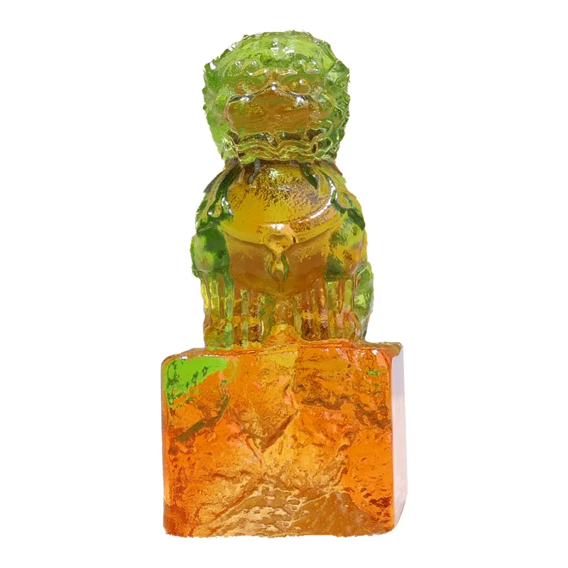 

Glazed seal auspicious lion name creative Chinese gift retro seal carving birthday gift ornament merchandise personality