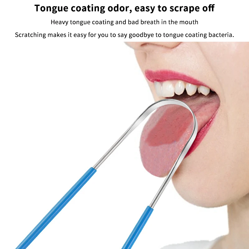 1pcs Portable Stainless Steel Tongue Scraper Cleaner For Adults & Kids,Tongue Scrapers Brushes For Removing