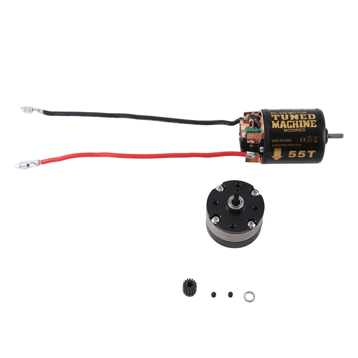 RCXAZ 540 Brushed Motor and 1: 4.2 Ratio Reducer Planetary Gearbox for 1/10 RC Crawler Car Axial SCX10 TRAXXAS TRX4, 55T