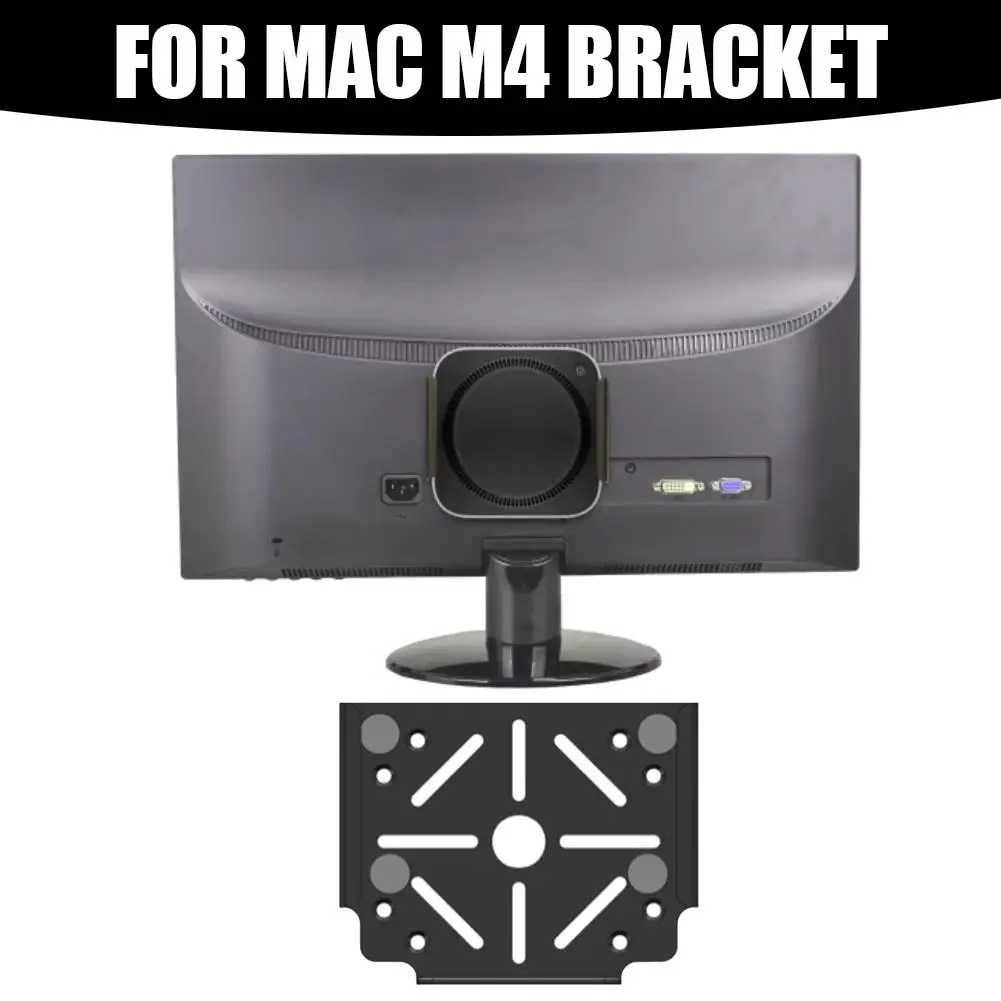 Unter dem Schreibtischständer für Mac Mini M4/Pro Desktop-Computer-Monitorhalter, platzsparende Halterung für Mac Mini M4 Pro PC-Zubehör K3X4