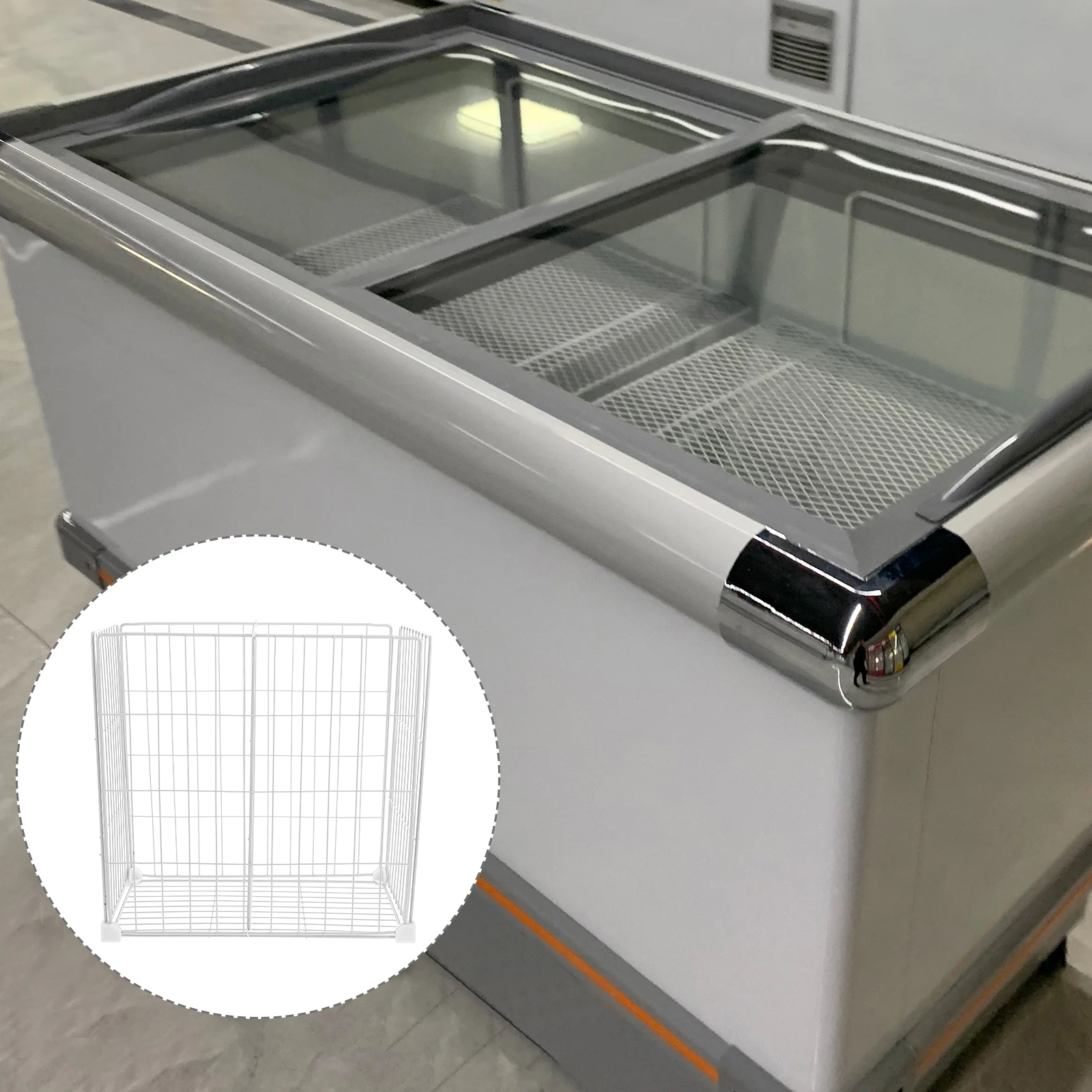 

Freezer Wire Shelf Dividers White For Deep Chest Freezer Multifunctional Grid Storage Baskets Divider Rack Easy