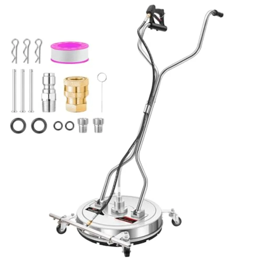 

20-дюймовая насадка для очистки поверхностей под давлением с 5 насадками-щетками - очиститель поверхностей из нержавеющей стали для моек высокого давления