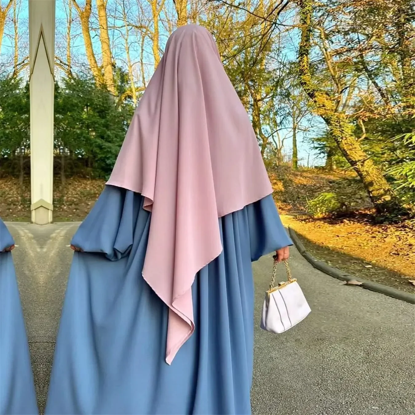 Imagem -05 - Hijabs com Cordões para Mulher Eid Hijab Sólido Khimar Islã Abaya Turbante Ramadã Lenço de Cabeça Kaftan Envoltório Muçulmano Turbantes Fashion