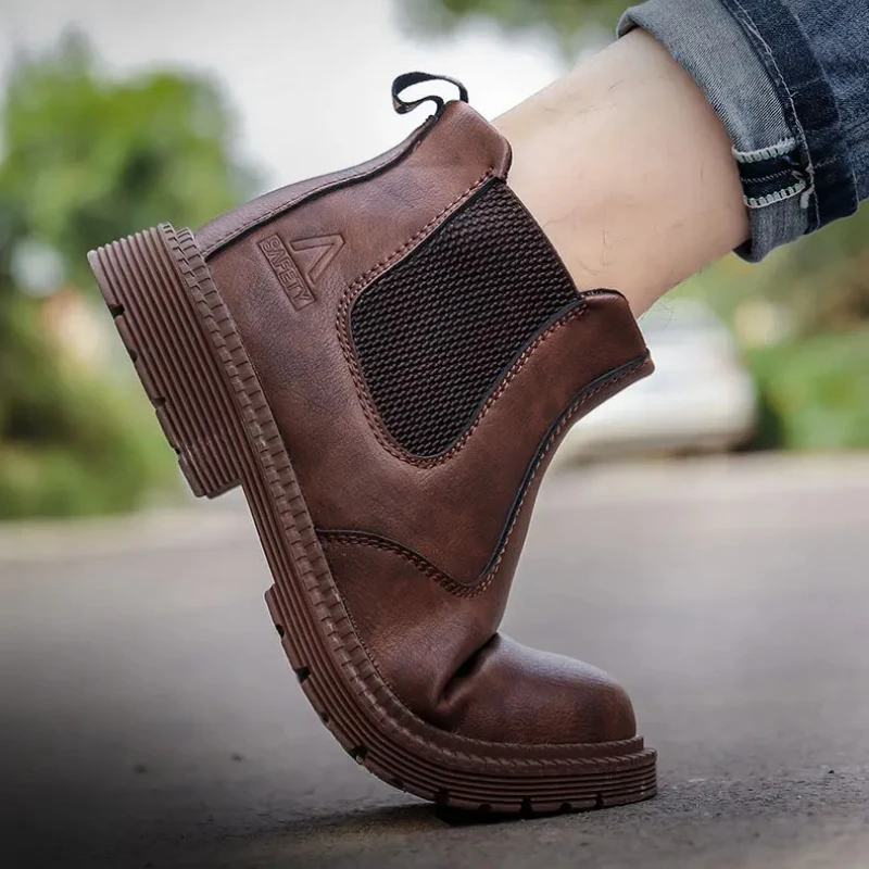 Stahlkappen-Arbeitsschuhe für Herren, wasserdichte Sicherheitsschuhe aus Leder, robuste Sicherheitsschuhe für Industrie und Bauwesen mit Stahlkappe_voghion.com