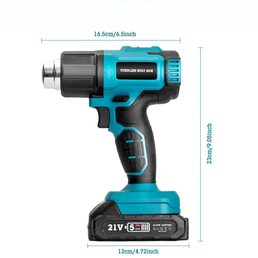 Effective Lithium Battery Heating Gun Industrial Hair Dryer Heating Shrinkable Machine High Power Single Temperature Control