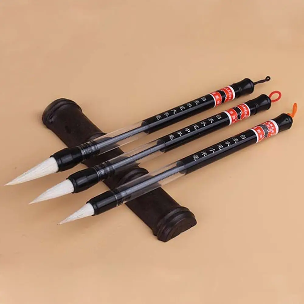 Reusable Wool Goat Hair Practice Water Brush Pen Piston Water Ink Brush Writing Drawing Pen Chinese Japanese Calligraphy