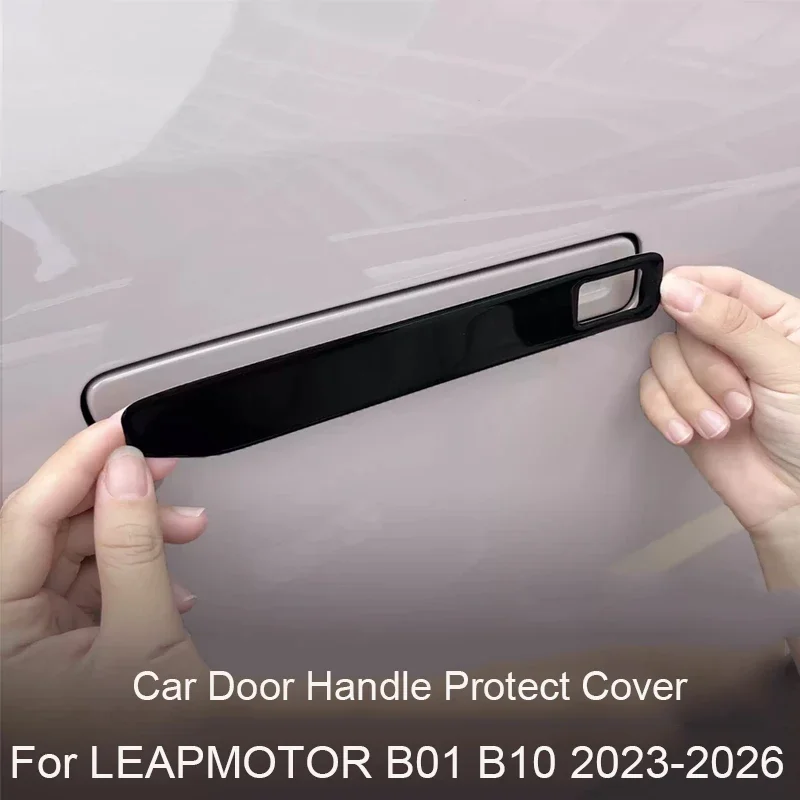 

Комплект из 4 наклеек-накладок на дверные ручки для защиты от царапин, декоративные аксессуары для экстерьера автомобиля LEAPMOTOR B01 B10 2023-2026