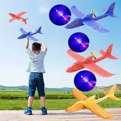 EVA USB Charging Foam Electric Aircraft Hand Throw Flight Glider Aircraft Airplane DIY Model Throwing Roundabout Airplane Toy