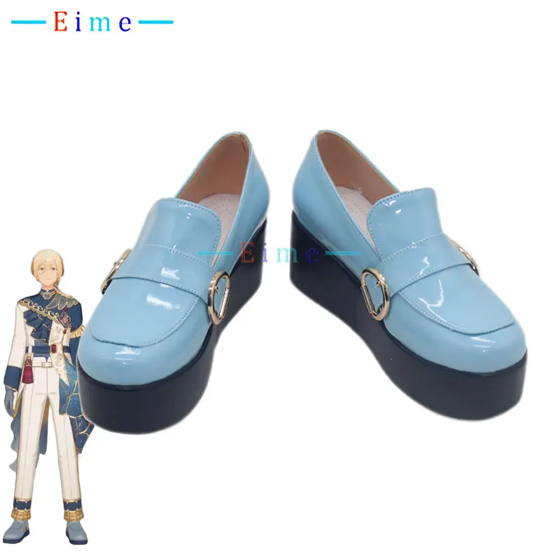 Game Ensemble Stars Tenshouin Eichi Cosplay Shoes PU Leather Shoes Big Size Halloween Carnival Boots Custom Made