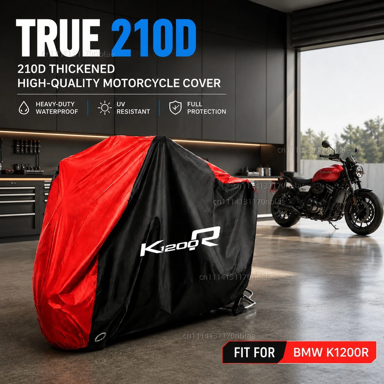 Funda para motocicleta BMW K1200R K1200S K 1200 R K 1200R 210D, impermeable, para todas las estaciones, a prueba de polvo, protección UV, cubierta para lluvia