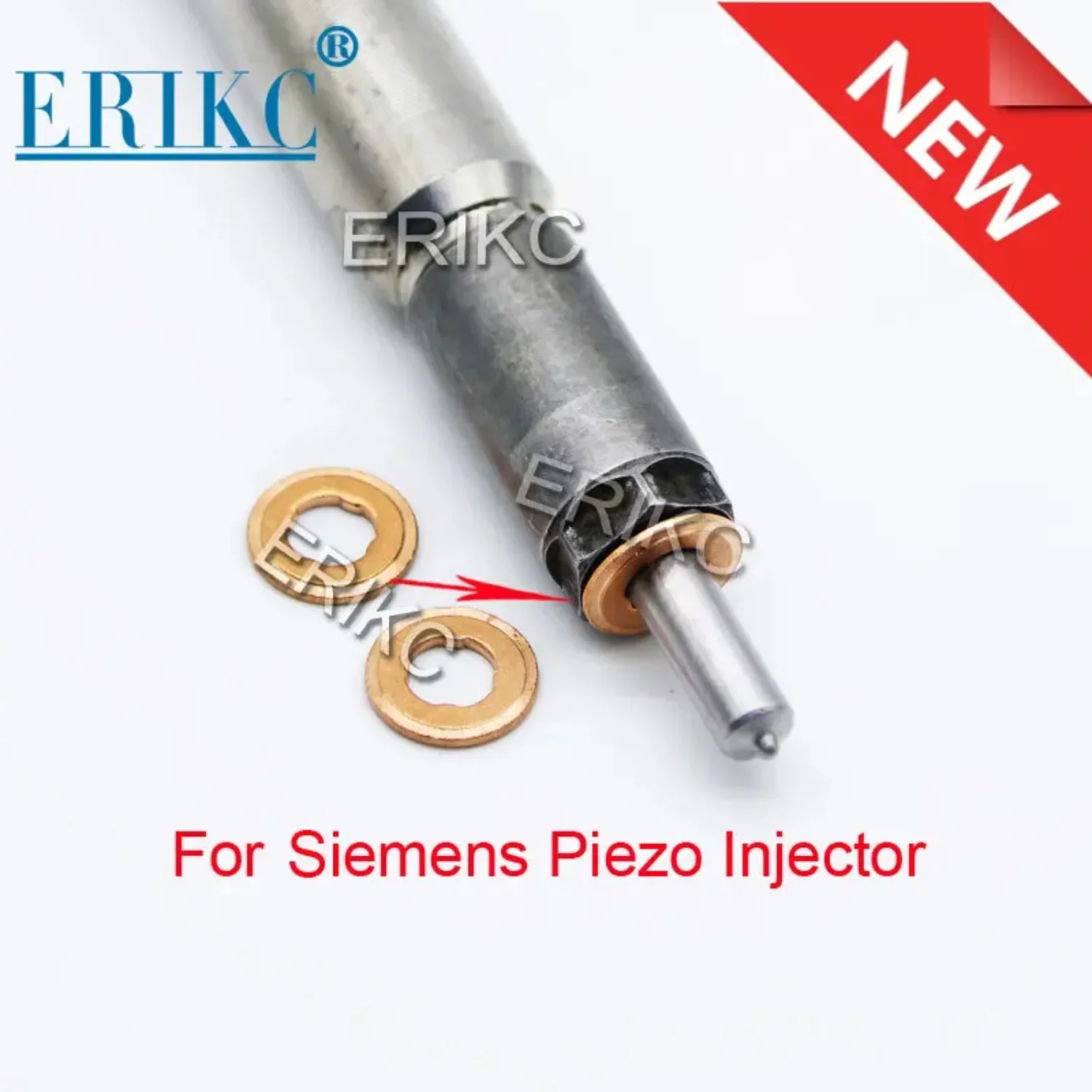 ERIKC-Injecteurs de Carburant à Rampe Commune, Rondelle en Cuivre, Buse de 2mm, Joint en Cuivre, Bouclier Thermique pour Injection Piezo Siemens, E1023603, 10 Pièces
