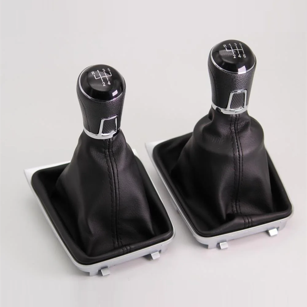 

For VW Golf 7 A7 MK7 GTI GTD 2013 2014 2015 2016 2017 2018 Car 5 /6 Speed Gear Stick Level Shift Knob With Leather Boot