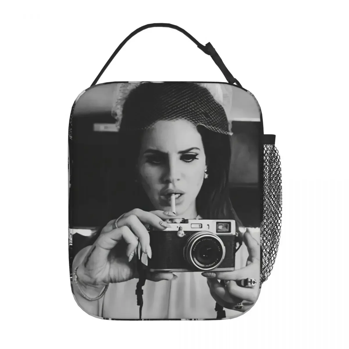 Lana Del Rey-Bolsa de almuerzo aislada, contenedor de comida grande, bolso de mano para la playa y al aire libre