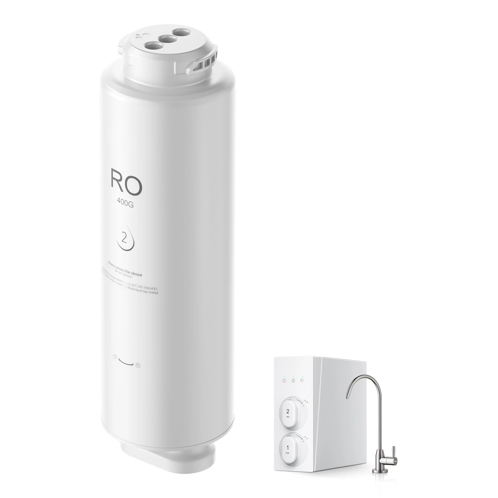 VEVOR Reverse Osmosis System Filter Replacement RO/PCF Filter Cartridge Compatible with SS-001/3/5 Under Sink Water Filter