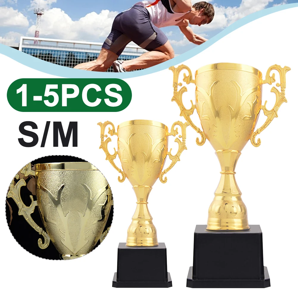 Plastic Gold Reward Trophy Cup Soccer Medals Prize Cup Early Educational Toys Football Gifts for Game School