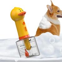 Electric Dog Shampoo Dispenser Yellow Duck Electric Foam Machine Handhold Automatic Soap Dispenser Dog Foam Dispenser Pet Supply