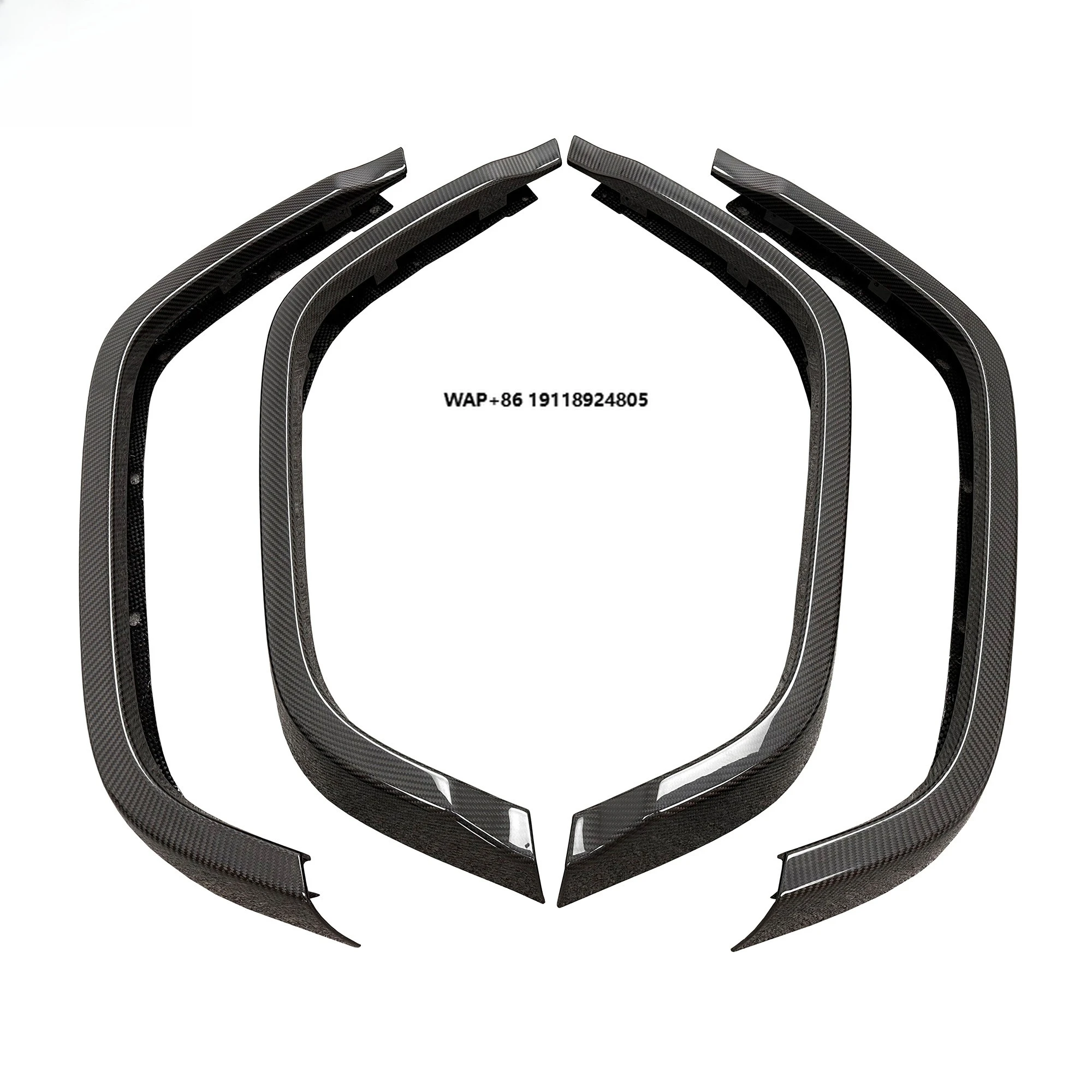 Topcar نمط ألياف الكربون الجافة درابزين مشاعل لبنز W464 G63 G500 2019-2024 الكربون عجلة الحاجب أقواس قطع غيار السيارات #1