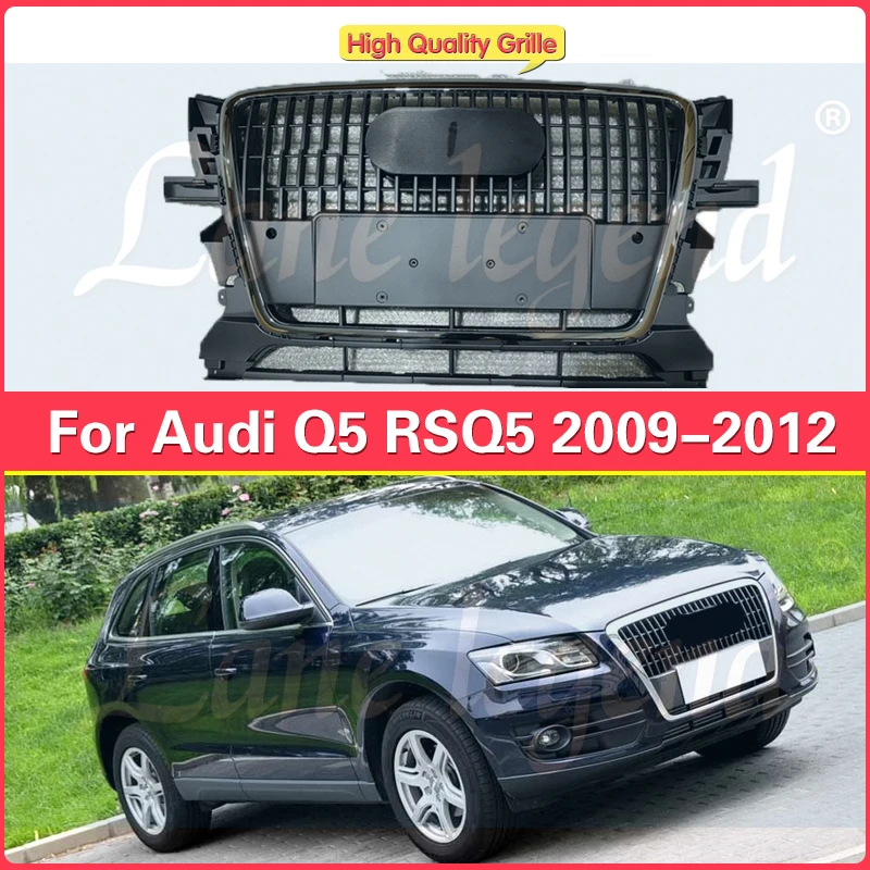 

The original car mode Front Bumper Grille Front Bumper Grill Center for Audi Q5 2009 2010 2011 2012 (Refit for RSQ5 Style)
