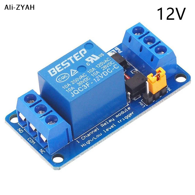 【Aym】【H0】1Pc New 3.3V 5V 12V 24V 1 Channel Relay Module High And Low Level Trigger Dual Optocoupler Isolation Relay Module Board