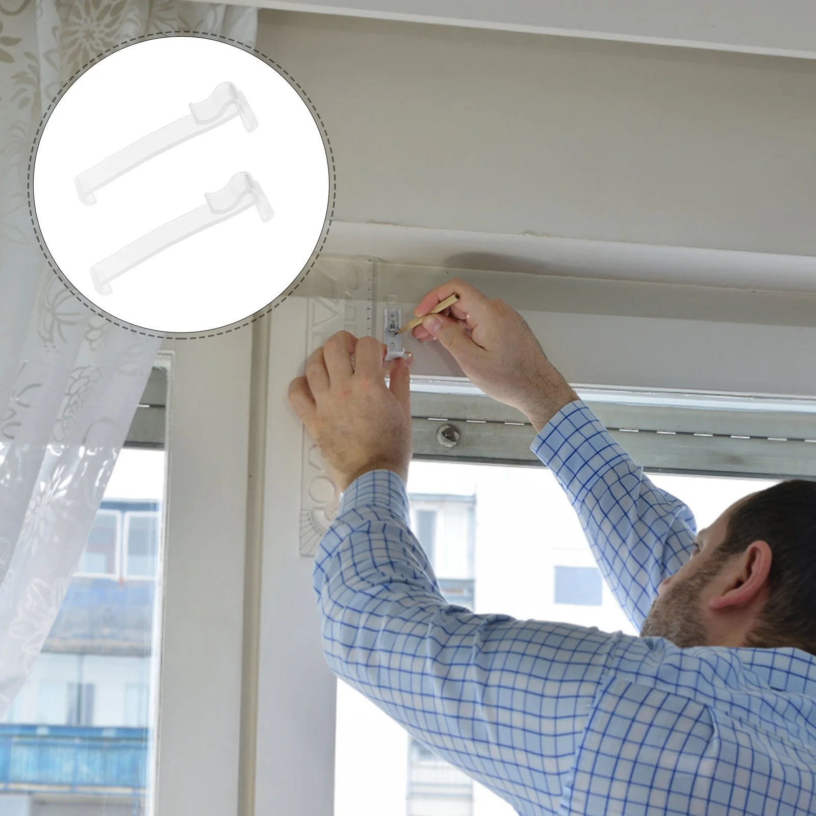 

30Pcs Plastic Valance Clips Clear Replacement Clips for Window Blinds Horizontal Vertical Blind Repair Hidden Valance Holder