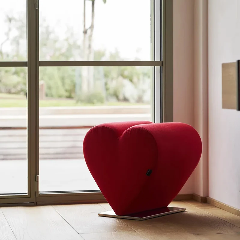 

Customized fabric love modeling footstool home villa living room sofa