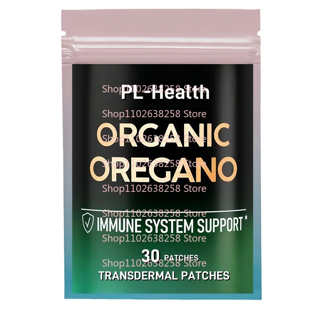 

30 Patches Oregano Oil Transdermal Patches with Vitamin E for Immune Support, Digestion Health & Antioxidant
