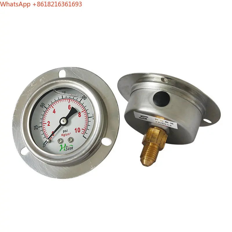 Mold Temperature Machine Pressure Gauge 0-10KG Oil-filled and Shockproof Oil Pressure Gauge Accessories