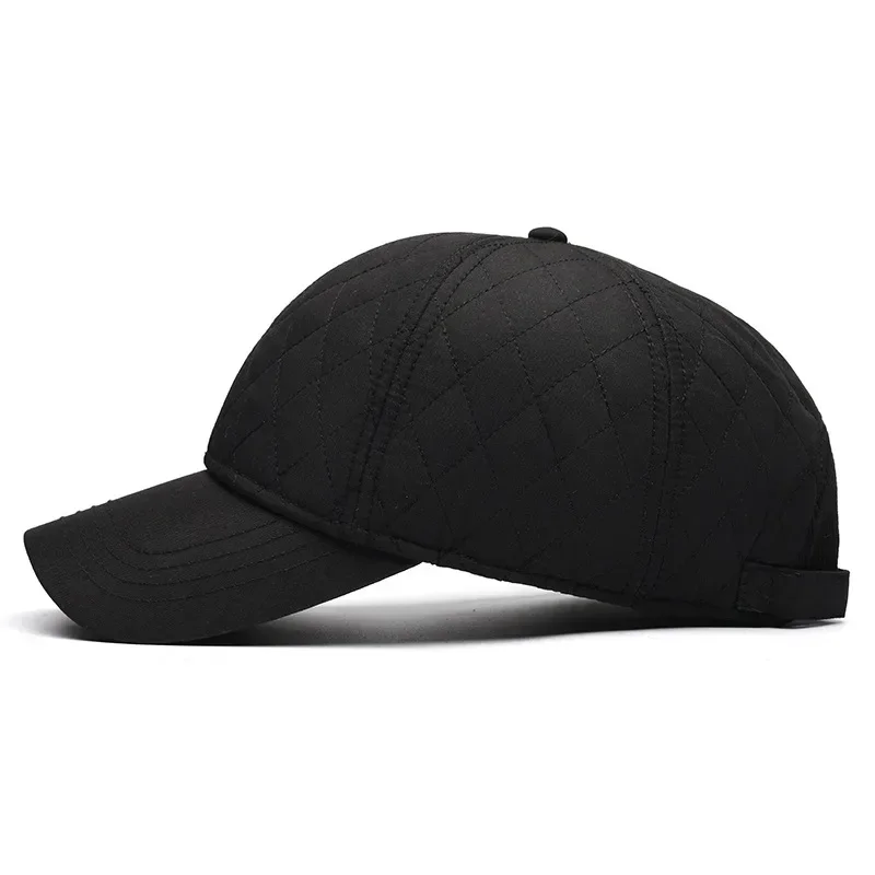 

Winter Thermal Baseball Cap for Large Head - Windproof Fleece Lined Hat with Ear Covers, Unisex Cold Weather Beanie