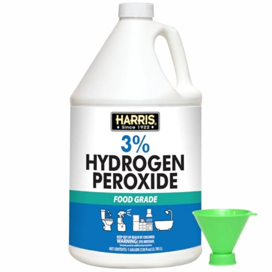 

3% Food Grade Hydrogen Peroxide, 128oz, for Kitchen, Bath, Laundry, and Home Cleaning w/Easy Fill Funnel Included