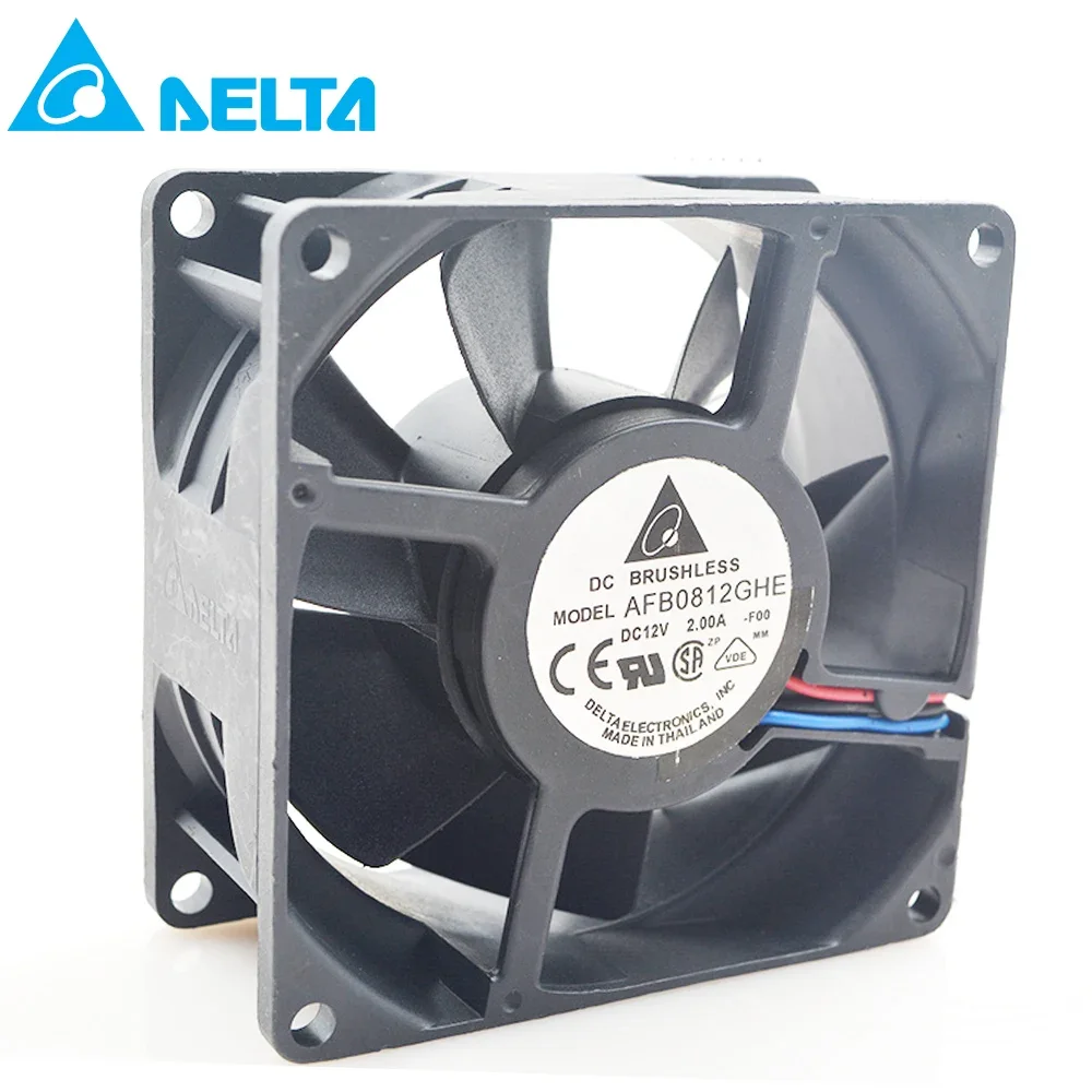 

FOR DELTA AFB0812GHE 8038 8CM 80X80X38MM DC12V 2.00A 3 Line Chassis Violence Fan