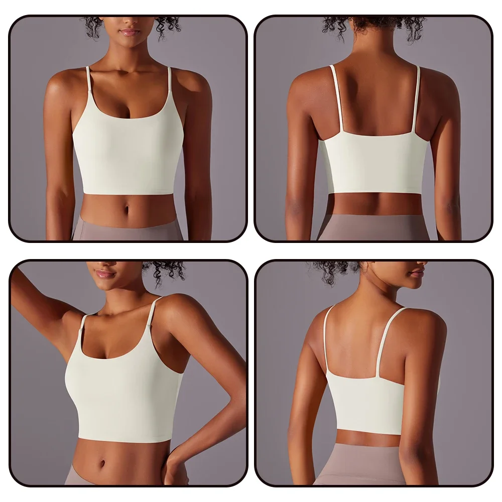 Una-Shop اليوغا تانك الأعلى للياقة البدنية الإناث ملابس داخلية رياضية عالية الجودة رفع سريعة الجافة تجريب الصدرية الملابس الرياضية الصالة الرياضية #5