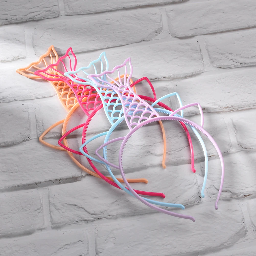 

12 шт., головные уборы русалки, аксессуары для волос, легкие пластиковые повязки на голову, повязка на голову для дня рождения, путешествий, косплея, головной убор русалки