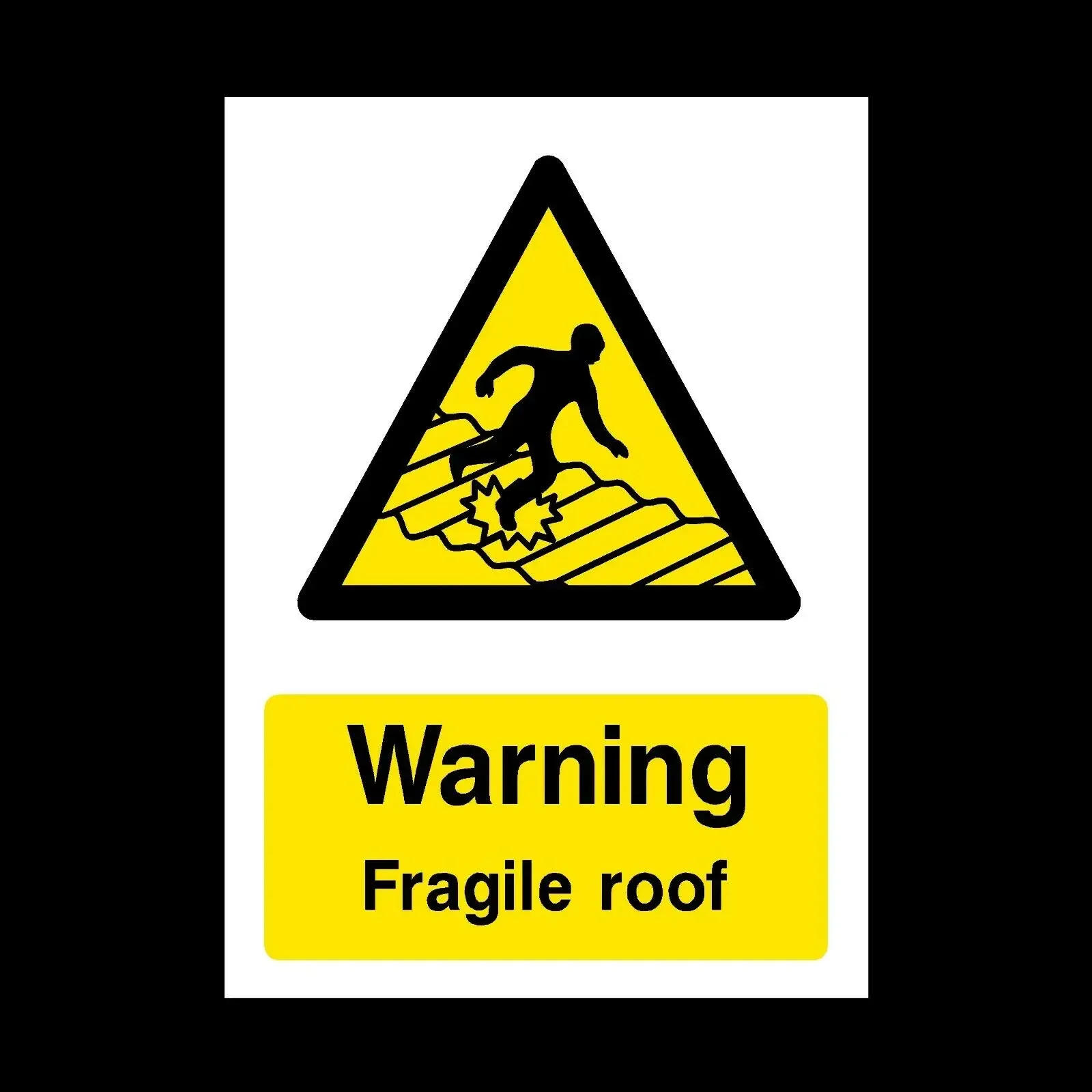 

Danger Fragile Plastic Sign Stickers Decal Suitable for shopping malls, schools, factory,Office Building wall