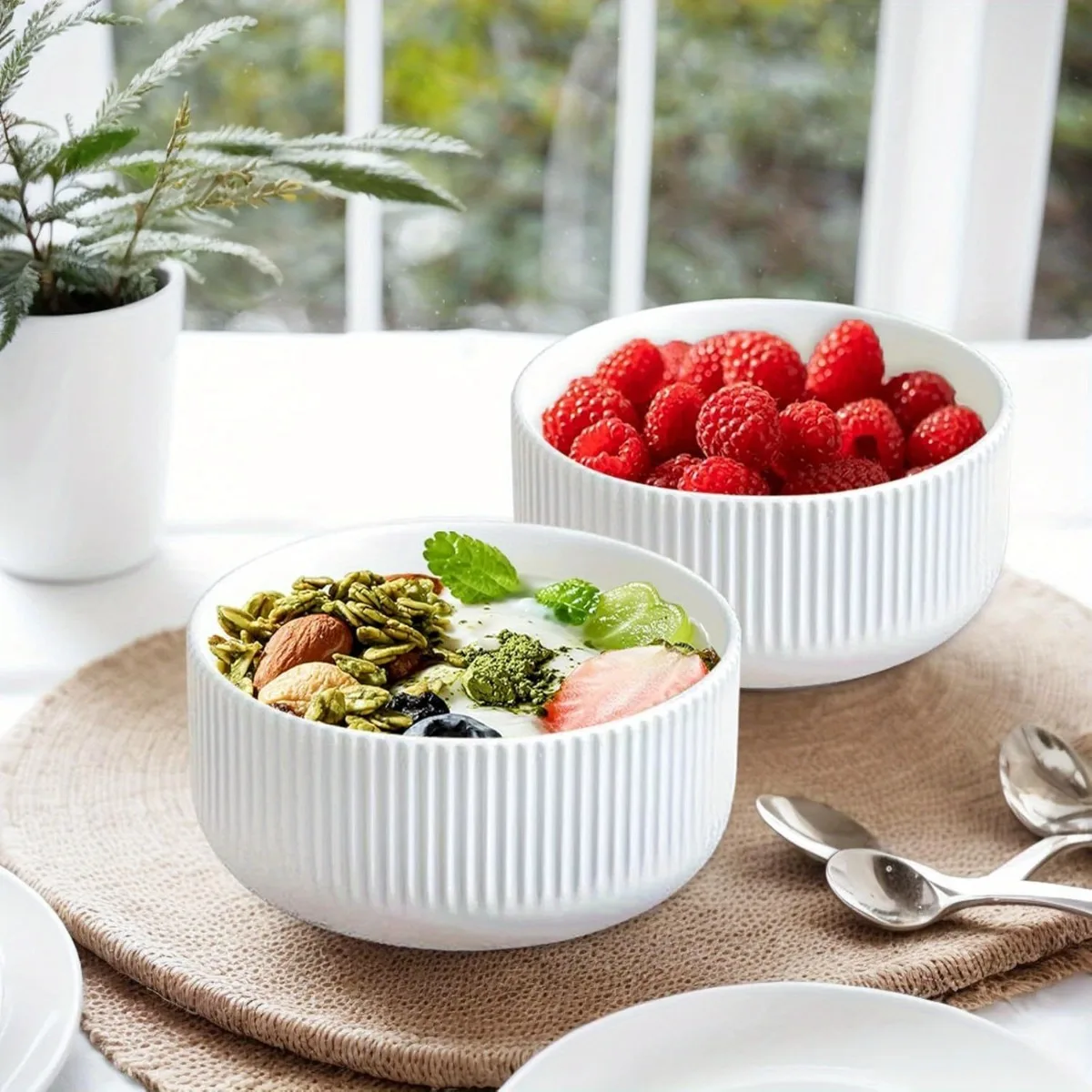 2/4/6pcsMinimalist Ceramic Snack Bowls 12Oz 4.5 Inch Dishwasher Safe Ideal for Popcorn Movie Nights Hostess Gift Idea