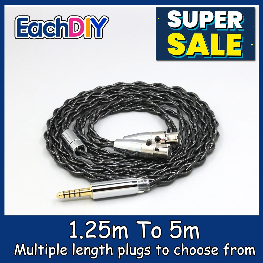 

99% Pure Silver Palladium Graphene Floating Gold Cable For Monolith M1570 Over Ear Open Back Balanced Planar LN008340