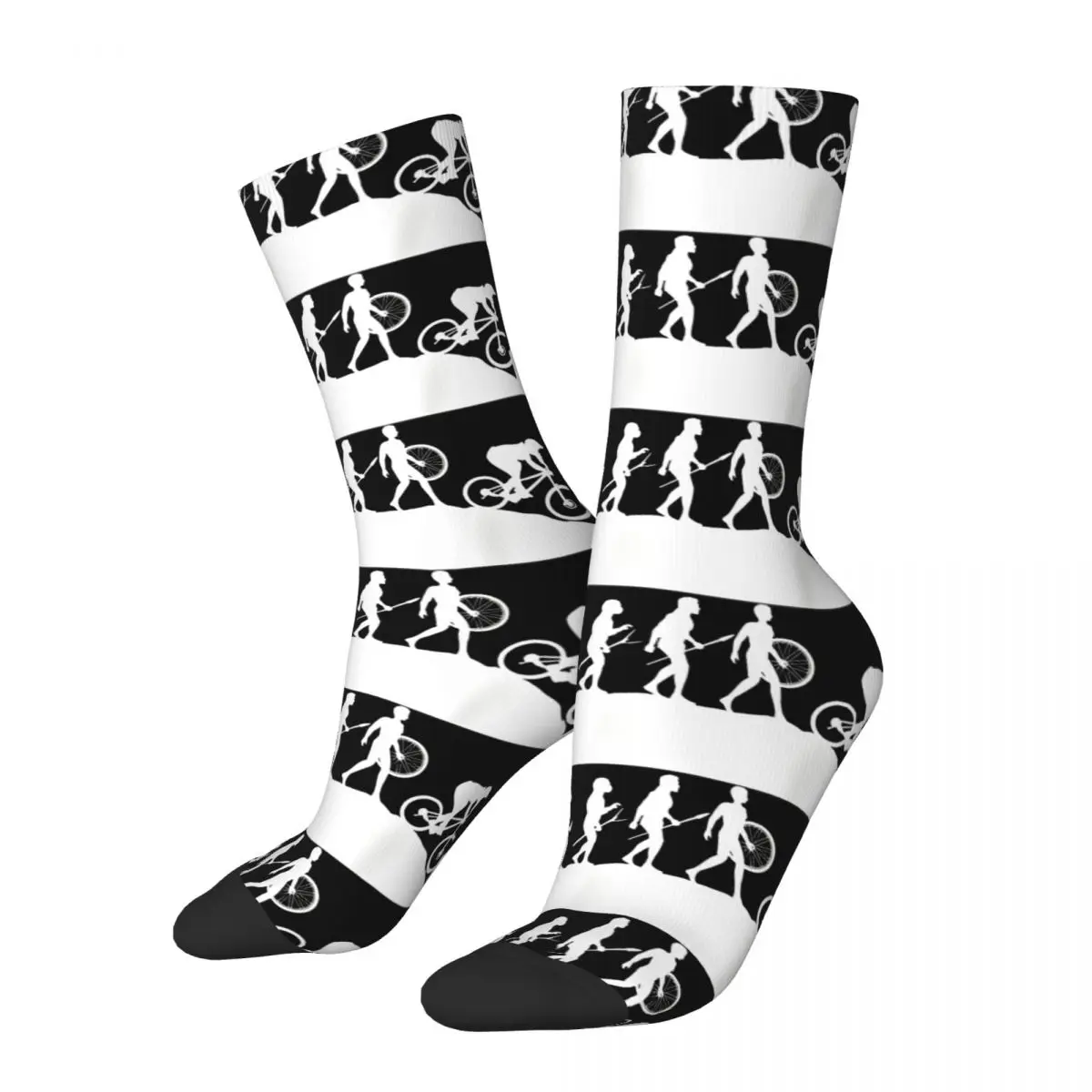 Retro Downhill Evolution - Downhill Rider Men's compression Socks Unisex Mountain Bike MTB Harajuku Seamless  Crew Sock