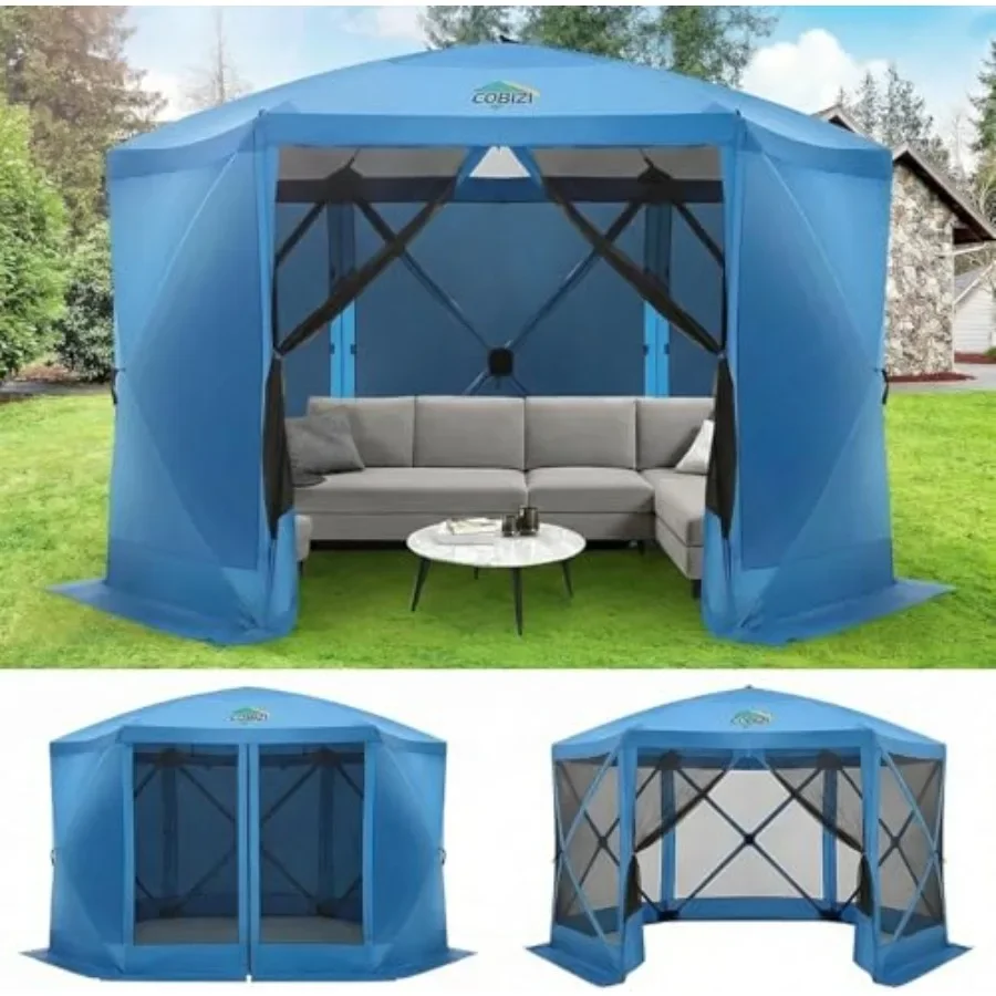 Pop Up Gazebo, Screen Tent with Carry Bag and Stakes
