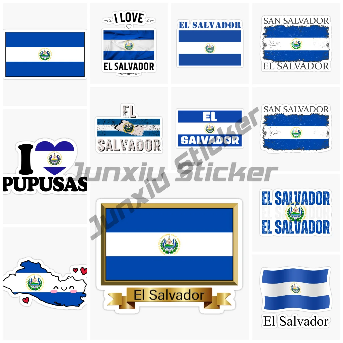 

EL SALVADOR Map Sign Flag Shield Emblem Oval Vinyl Car Bumper Window Motorcycle Helmet Sticker Decal PVC