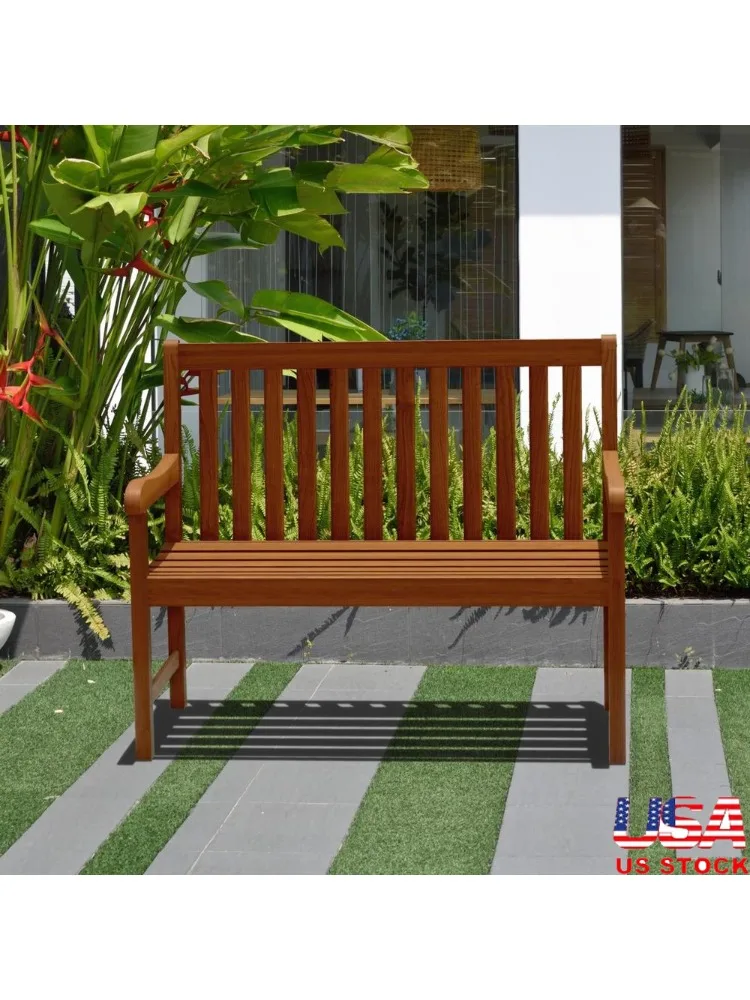 

Eco-Friendly Eucalyptus Wood Bench Stylish Seating Solution Patios Gardens Hallways Indoor Outdoor Weatherproof Design
