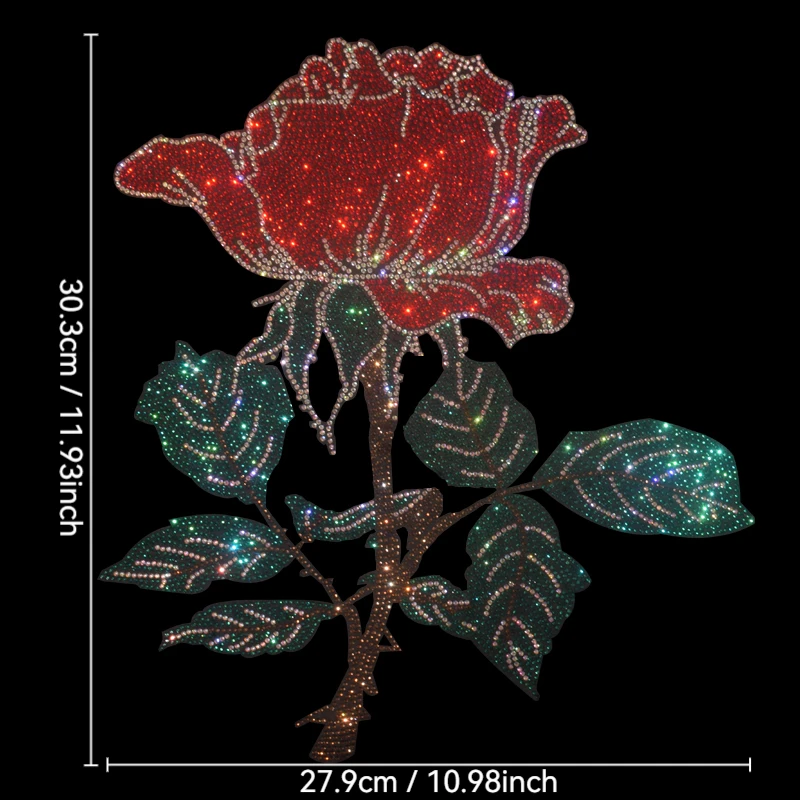 

Beautiful rose, diamond, rhinestone, sequin DIY clothes, T-shirts, decorative patches, clothing accessories