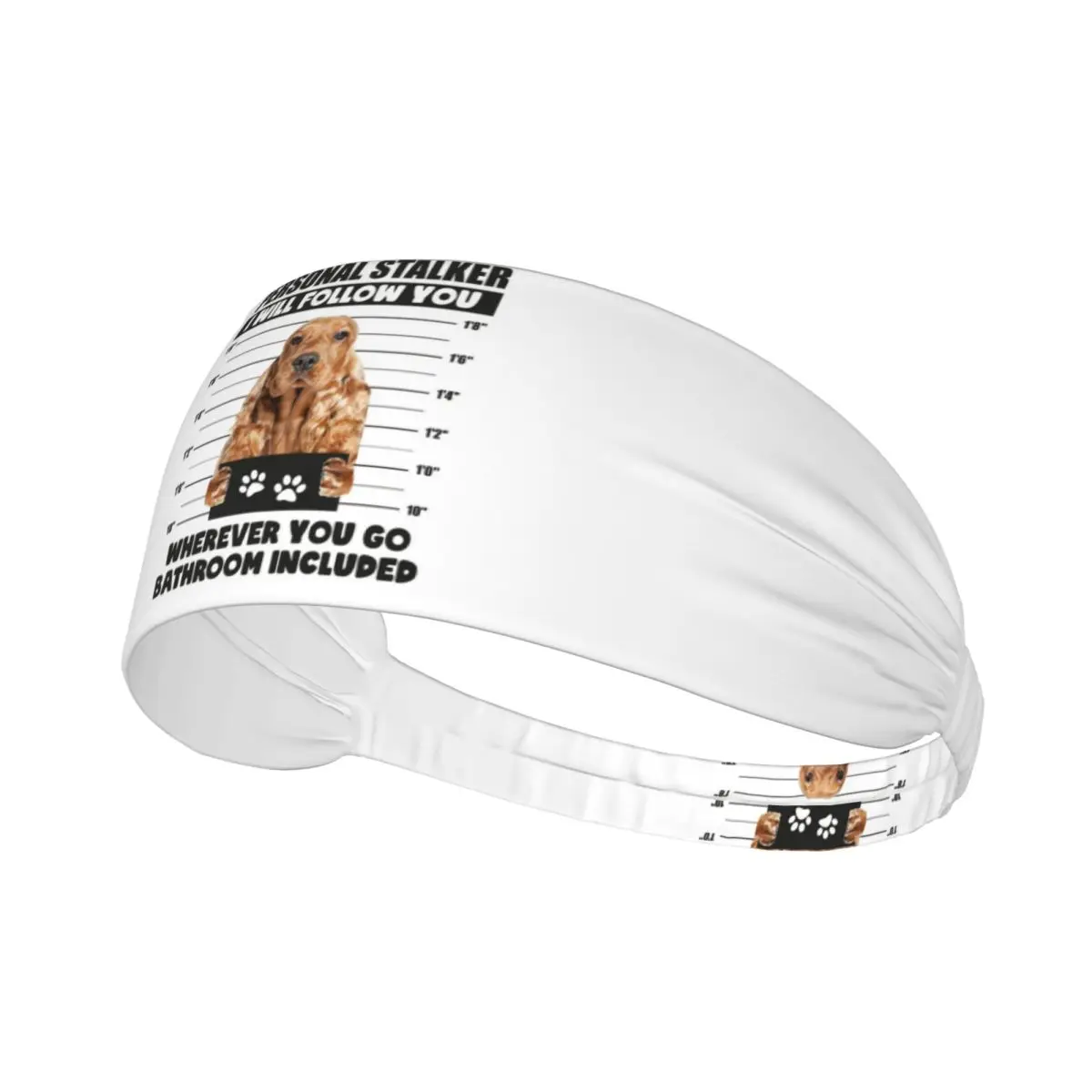 

Custom Funny English Cocker Spaniel Puppy Sayings Sweatband for Men Women Quick Drying Sports Sweatband Gym Yoga Running