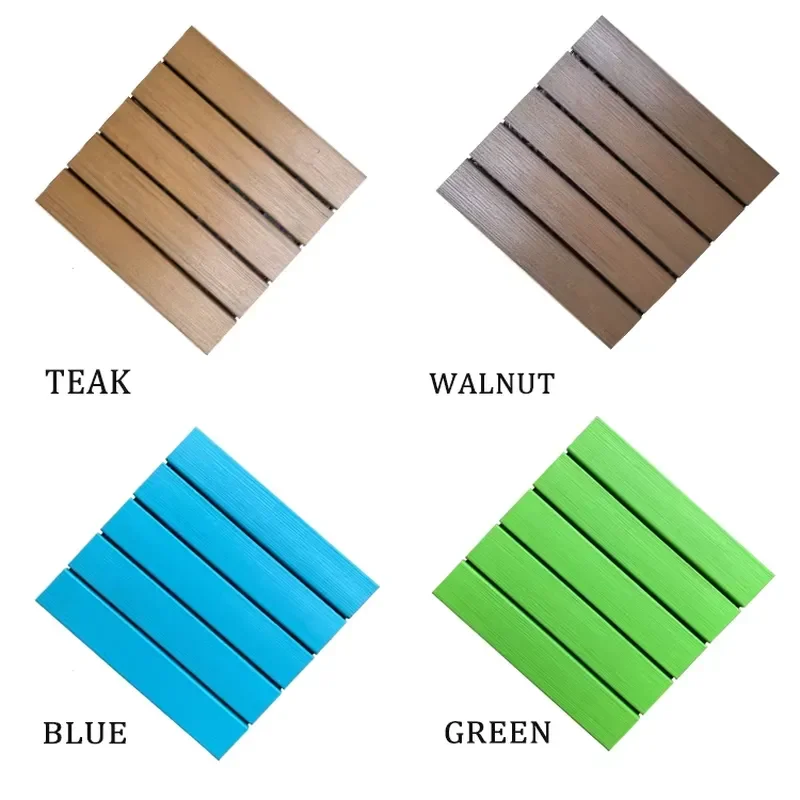 High Quality PVC WPC Laminated Engineering Floor Interlocking Waterproof DIY Deck for Villa Application